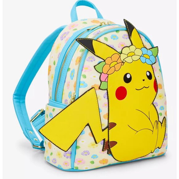 Loungefly - Pokémon Pikachu Flower Crown Mini Backpack - NEW - Picture 2 of 4